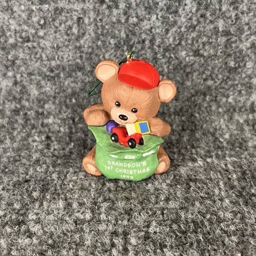 Hallmark Keepsake Ornament Grandson's First Christmas 1992 Vintage - Thumbnail 4