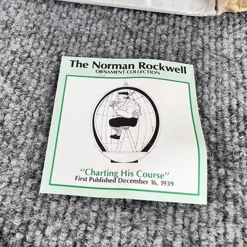 Norman Rockwell "Charting His Course" Christmas Ornament Collector's Club 1987 - Thumbnail 2