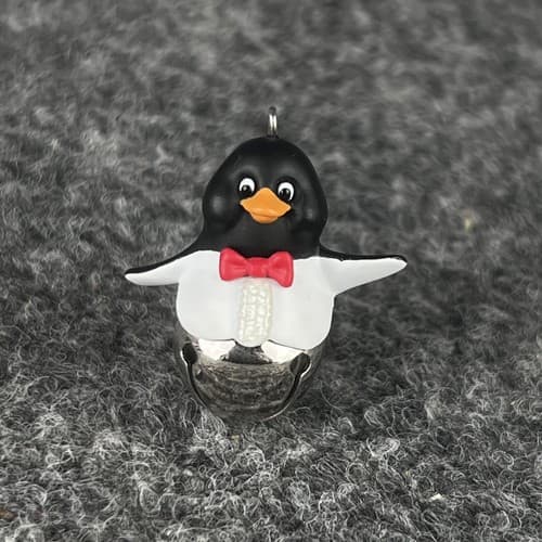 Vintage Hallmark Ornament Christmas Bells 1999 5th In Series Penguin Miniature - Thumbnail 5
