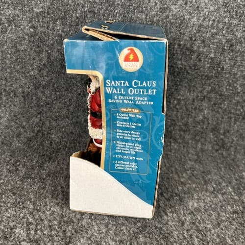 Santas Power Decorative Santa Claus Christmas Vertical 6 Outlet Wall Adapter - Thumbnail 5
