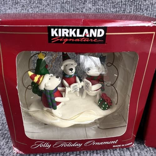 Kirkland Jolly Holiday Caroling Dogs & Snowman Christmas Ornament Tree Costco - Thumbnail 4