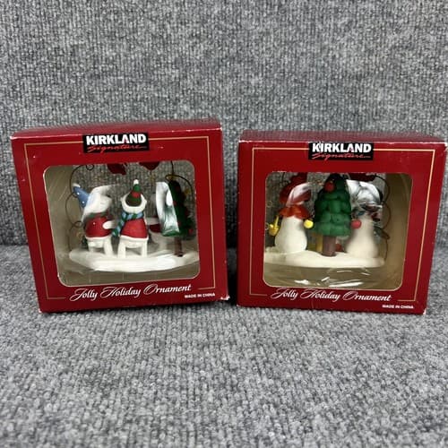 Kirkland Jolly Holiday Caroling Dogs & Snowman Christmas Ornament Tree Costco - Thumbnail 5