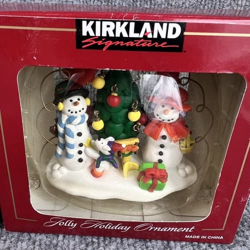 Kirkland Jolly Holiday Caroling Dogs & Snowman Christmas Ornament Tree Costco - Thumbnail 3