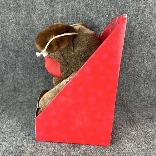 *NO GIFT CARD ENVELOPE* VTG 2003 AGC CUDDLY MESSENGER DOG CHRISTMAS LIGHTS PLUSH - Thumbnail 6
