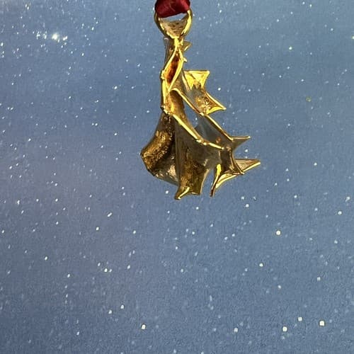 Vtg 1994 Gold Plated Double Christmas Holly Leaf USA Concord, Mass - Thumbnail 3
