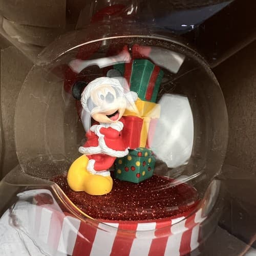 Hallmark DIsney Mickey Mouse Glass Globe Christmas Ornaments - Thumbnail 2