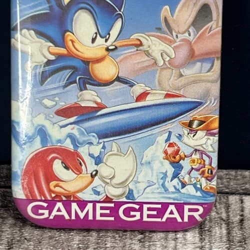 Sonic the Hedgehog Triple Trouble Sega Game Gear Promo Pinback Button Pin - Thumbnail 3