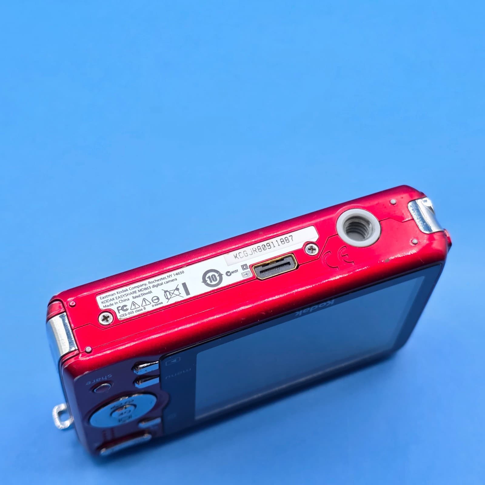 Kodak EasyShare MD863 Digital Camera – Red – No Charger – Tested - Thumbnail 7