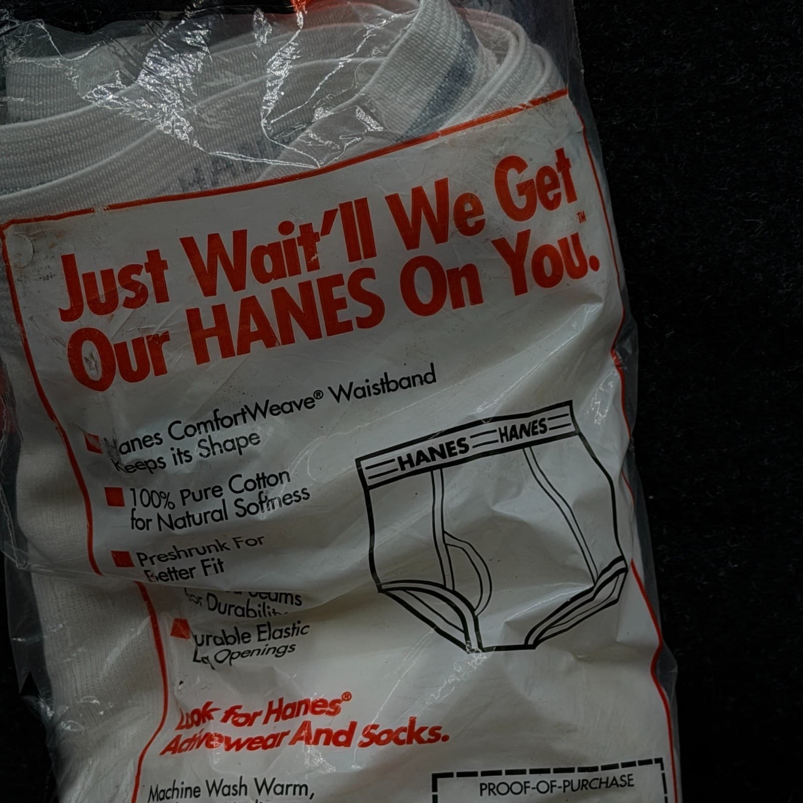 Hanes Briefs 1992 Men's Underwear 3 Pack Size 34 Vintage New/Unopened - Thumbnail 4