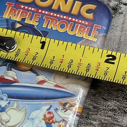 Sonic the Hedgehog Triple Trouble Sega Game Gear Promo Pinback Button Pin - Thumbnail 6