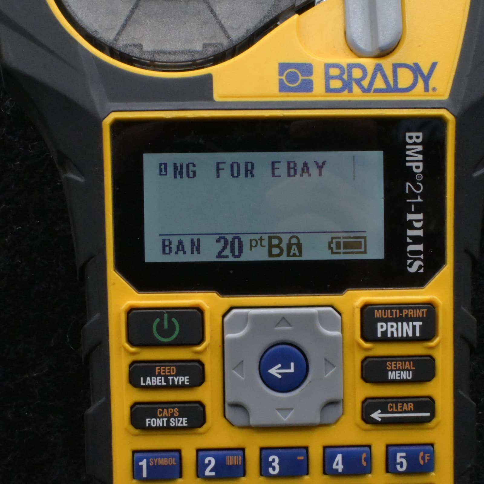 Brady BMP21-PLUS Label Maker Handheld Battery Powered TESTED NO AC ADAPTER - Thumbnail 5