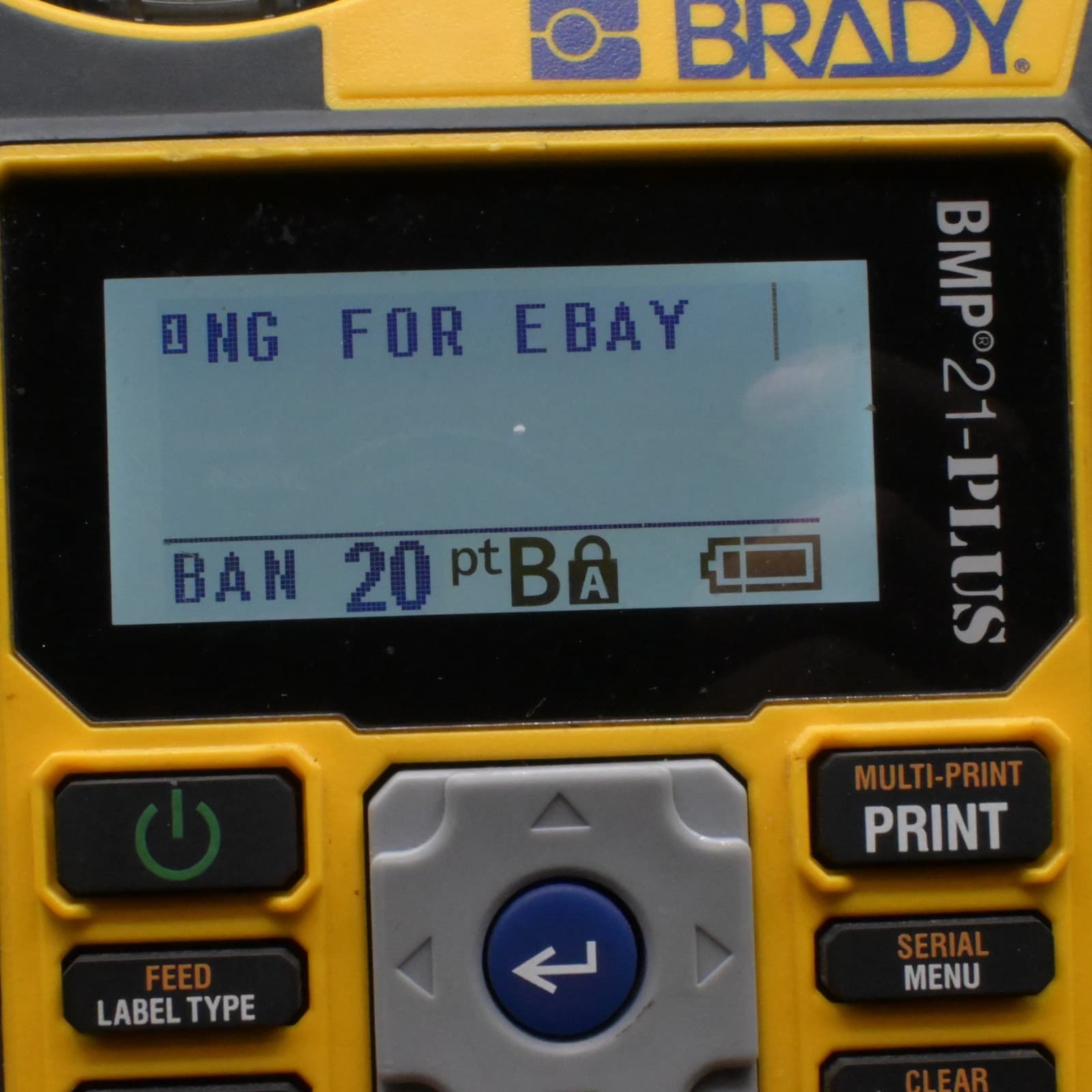 Brady BMP21-PLUS Label Maker Handheld Battery Powered TESTED NO AC ADAPTER - Thumbnail 2