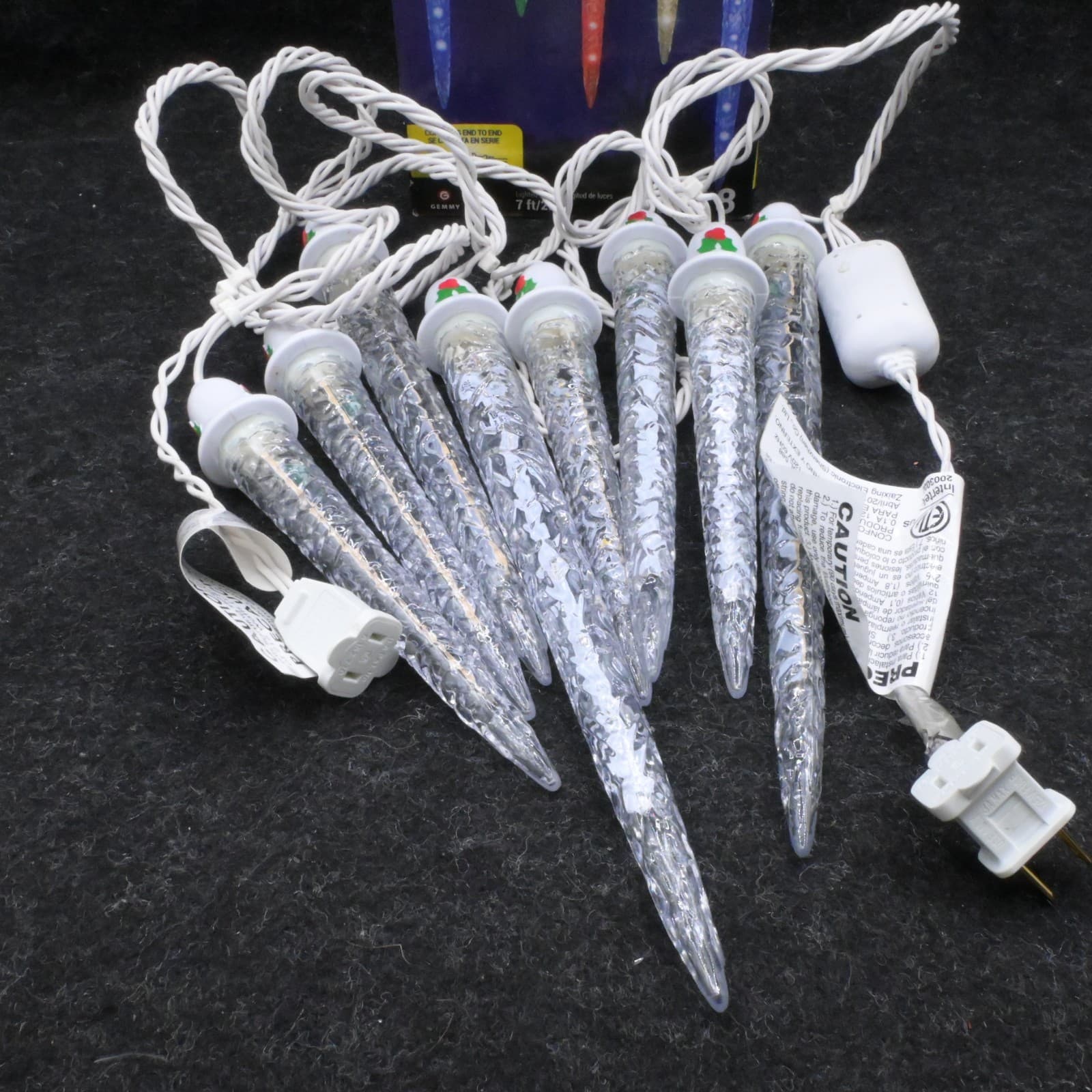 LED Lightshow Shooting Star 8 Count Multi-Color Icicle Lights Christmas Holiday - Thumbnail 11