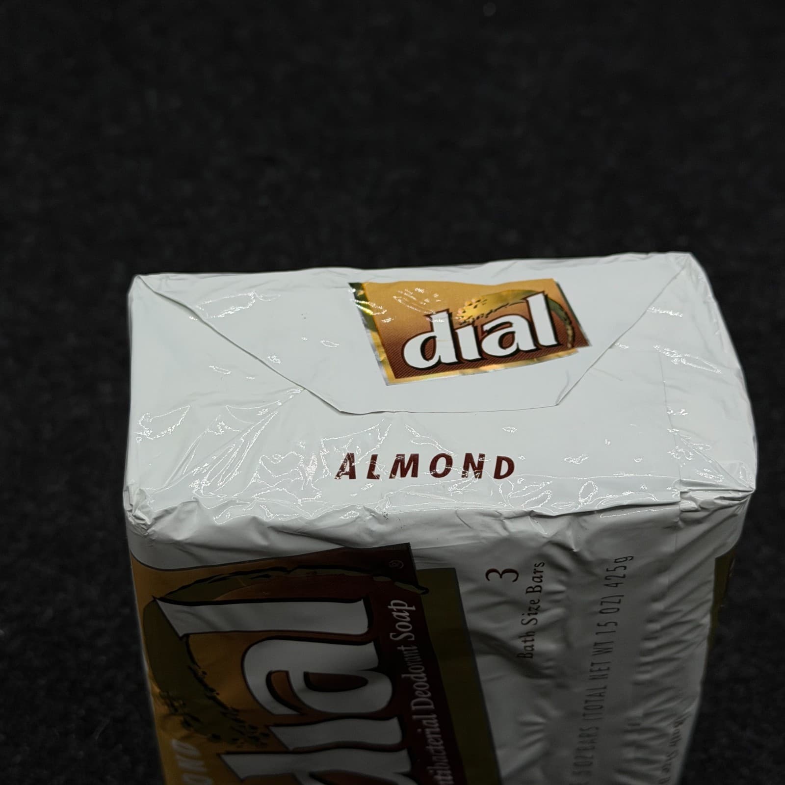 Vintage 3 Pack Dial ALMOND Bar Bath Size Soap 5oz each Factory Sealed - Thumbnail 3