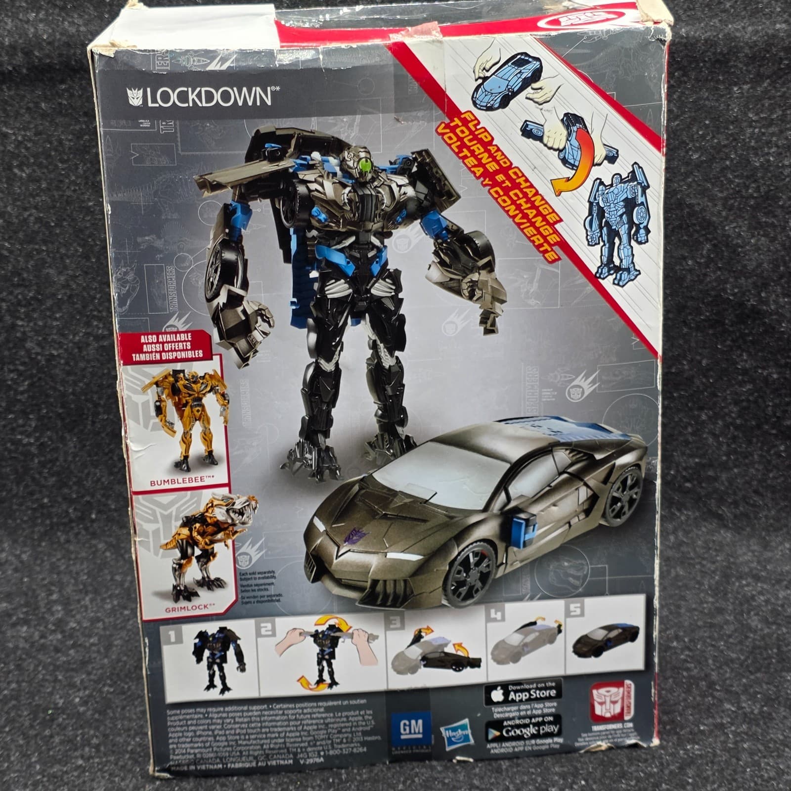 New Hasbro Transformers LOCKDOWN Age of Extinction Flip & Change Box NIB A7105 - Thumbnail 5