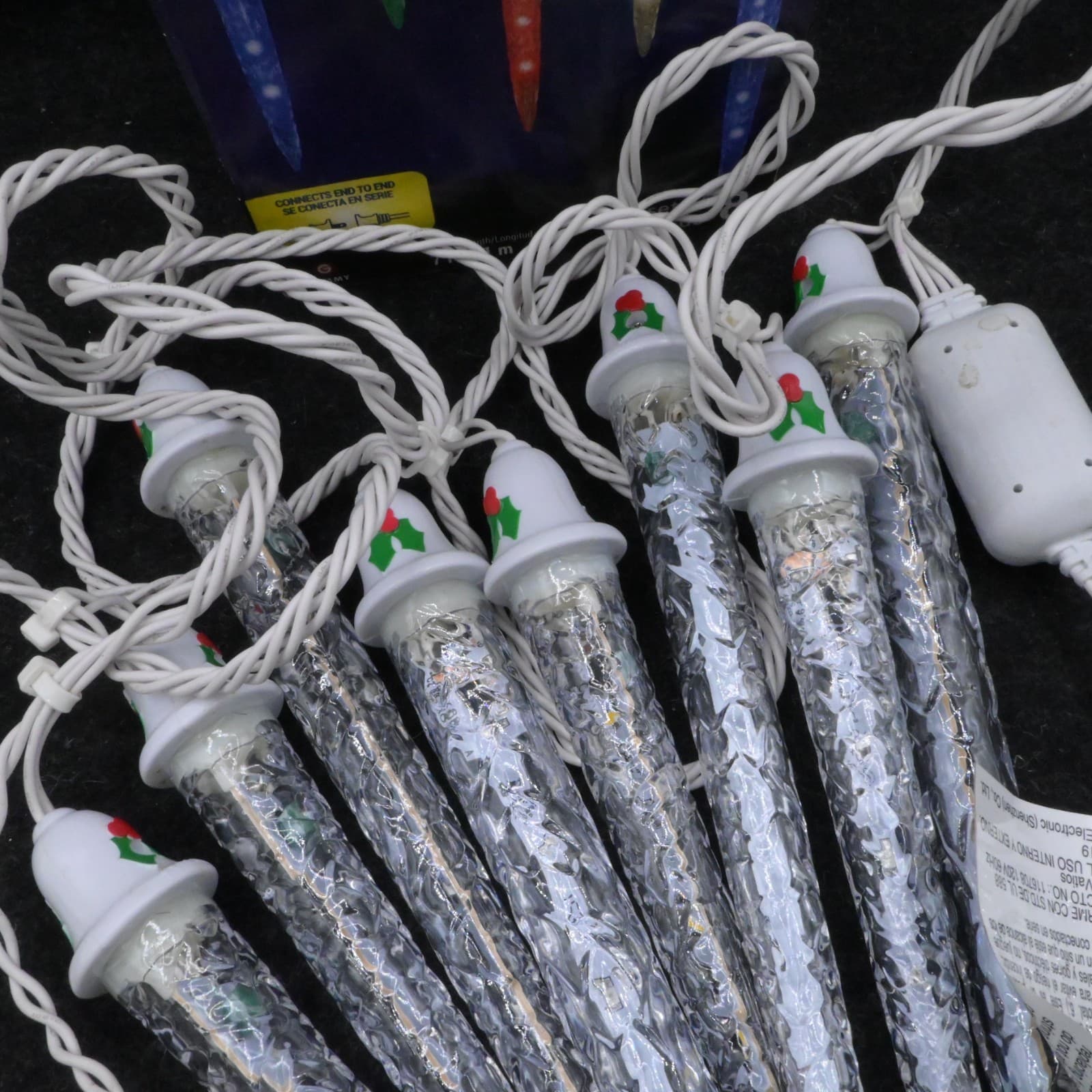 LED Lightshow Shooting Star 8 Count Multi-Color Icicle Lights Christmas Holiday - Thumbnail 3