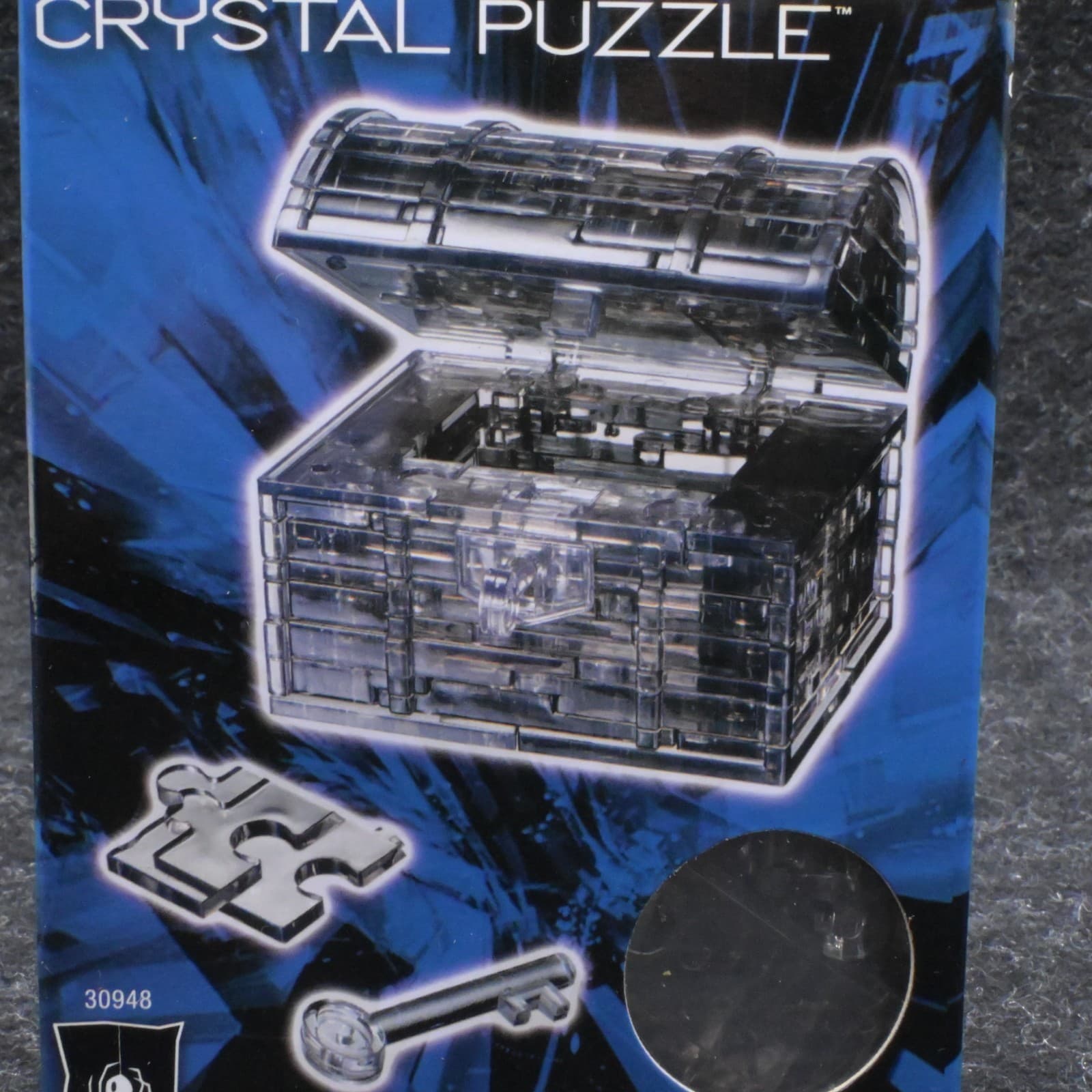 Bepuzzled Original 3D Crystal Puzzle - Treasure Chest, Black - Fun yet - Thumbnail 2