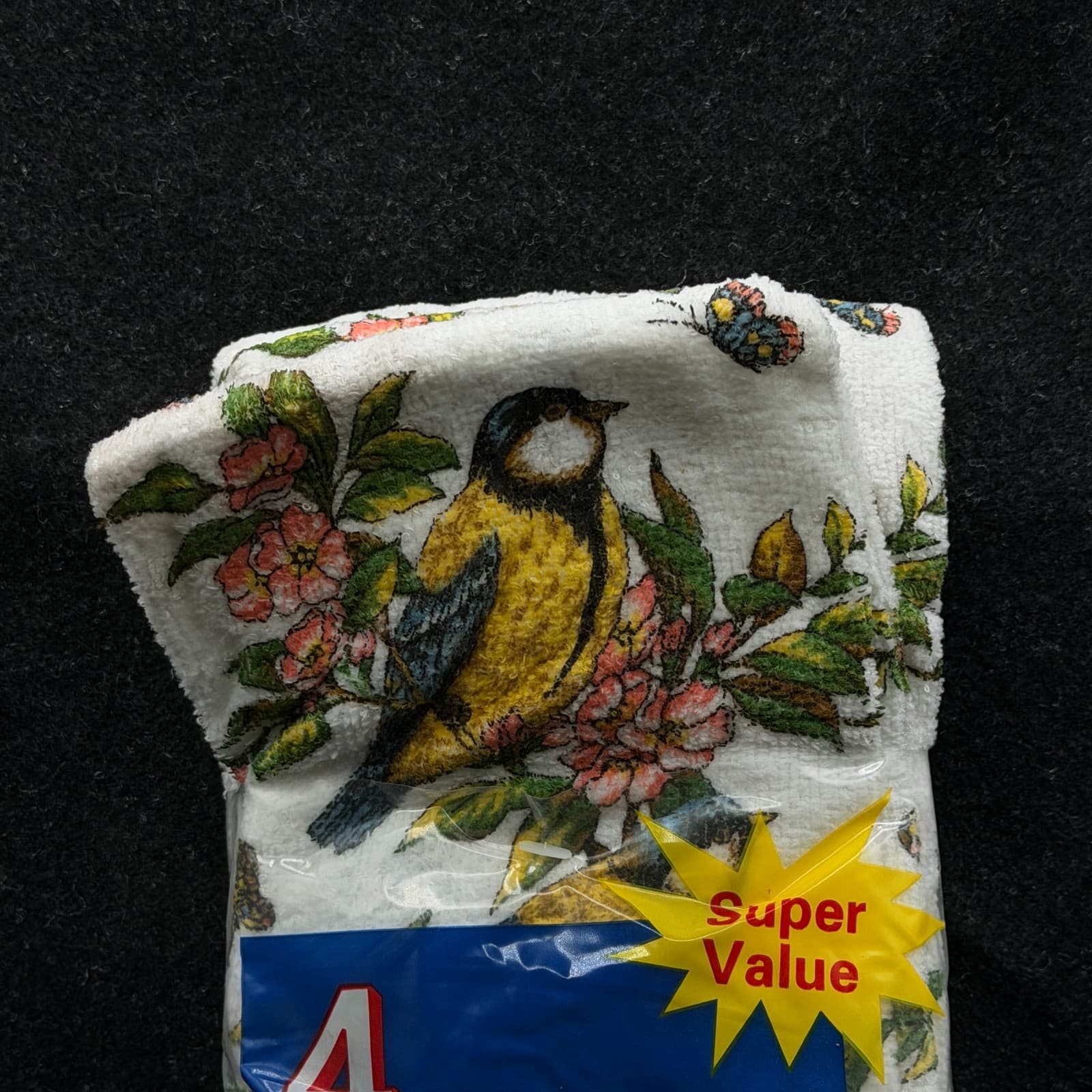 Retro Birds Tea Towels, Vintage Rustic Cotton Kitchen Towel - Thumbnail 5
