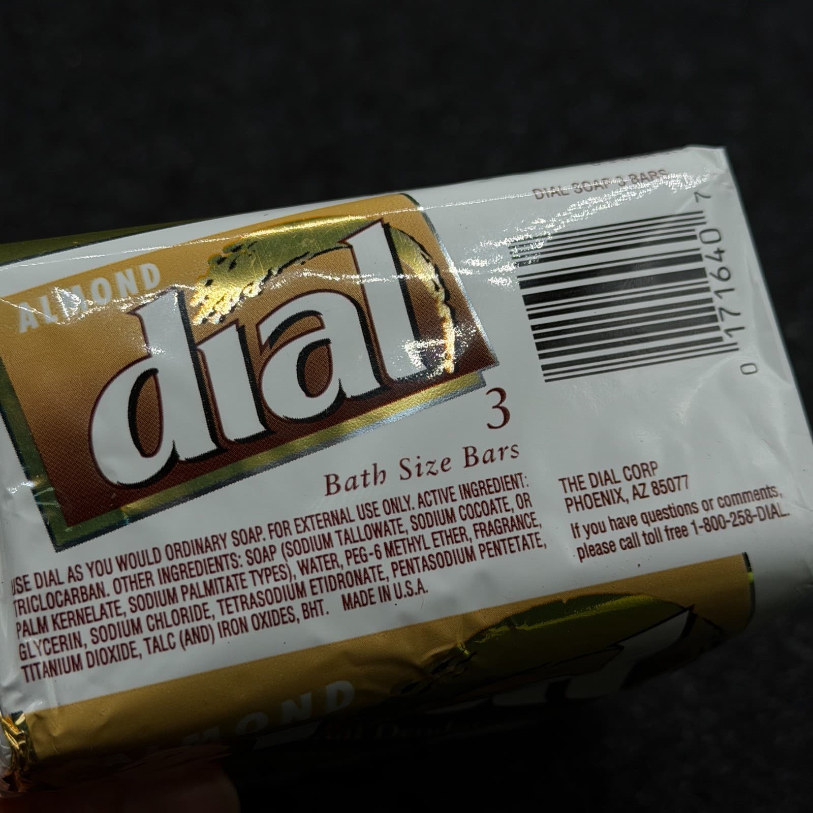 Vintage 3 Pack Dial ALMOND Bar Bath Size Soap 5oz each Factory Sealed - Thumbnail 7