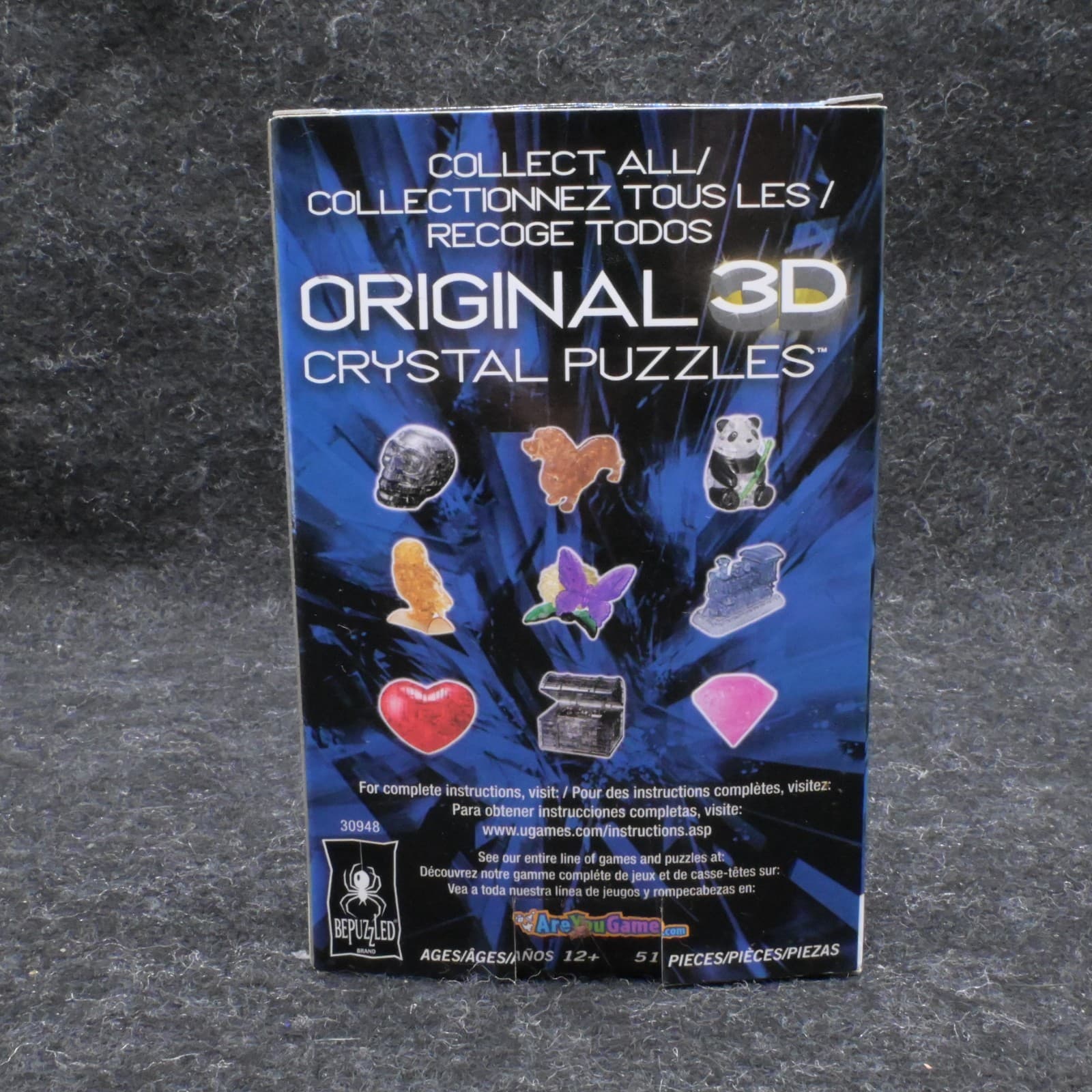 Bepuzzled Original 3D Crystal Puzzle - Treasure Chest, Black - Fun yet - Thumbnail 4