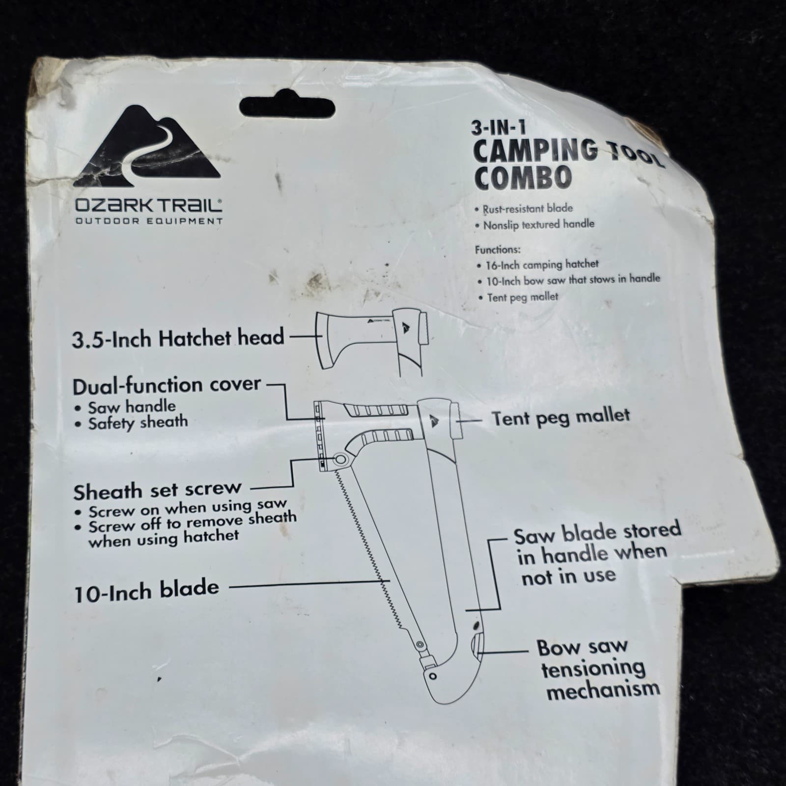 OZARK TRAIL 3 IN 1 CAMPING TOOL COMBO NEW - Thumbnail 7