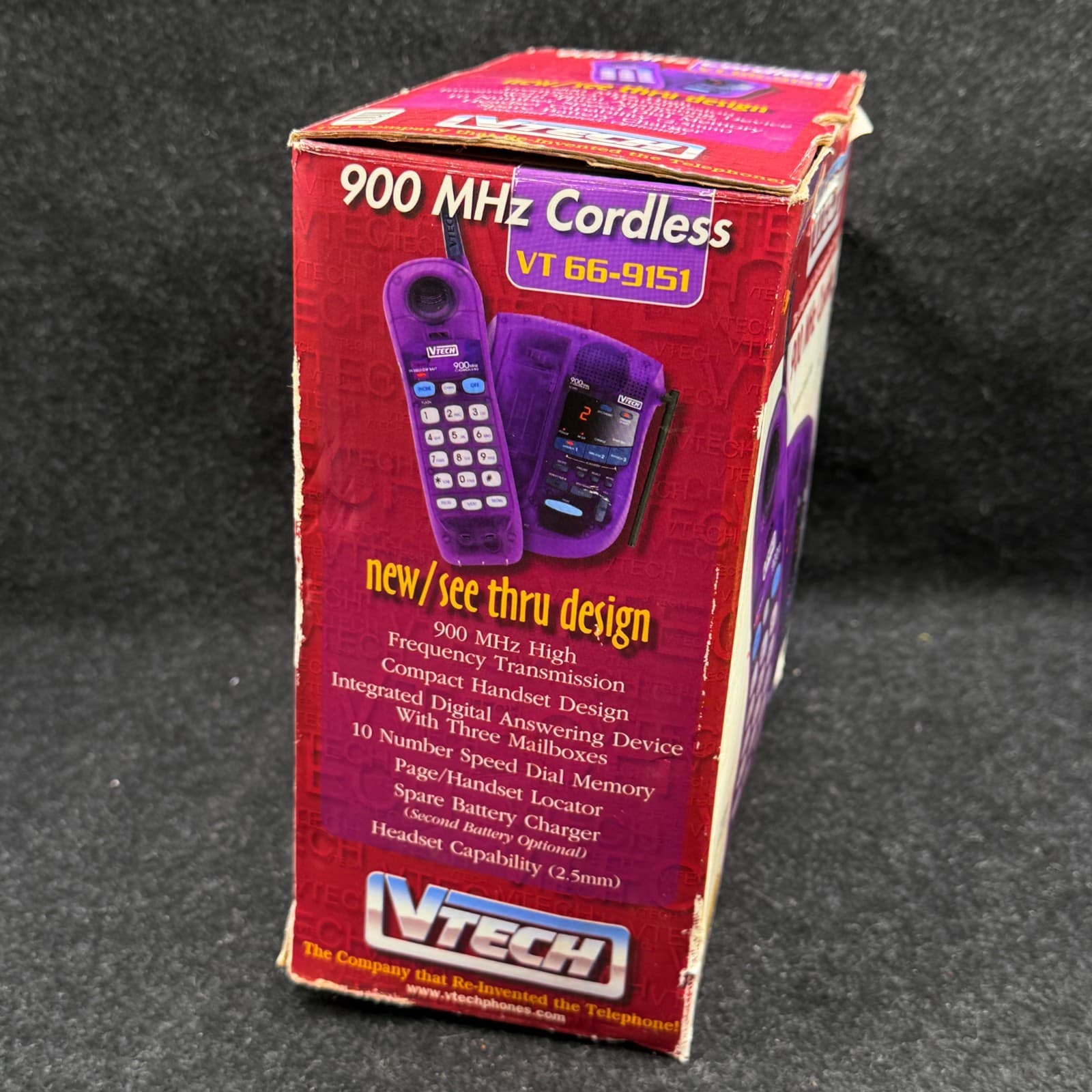 VTech VT 9122 Translucent Purple cordless phone Y2K 90s vintage - AS-IS - Thumbnail 15