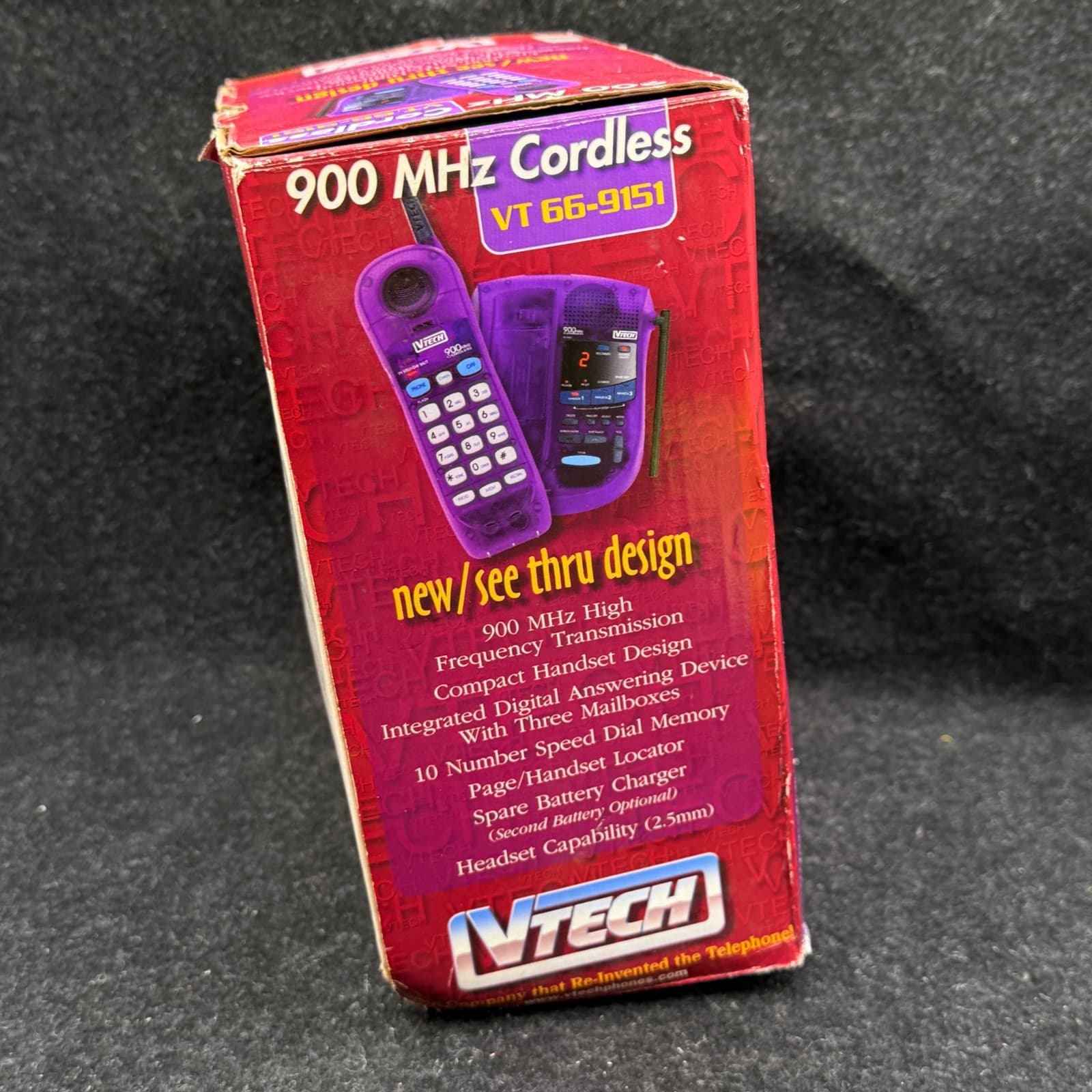VTech VT 9122 Translucent Purple cordless phone Y2K 90s vintage - AS-IS - Thumbnail 14