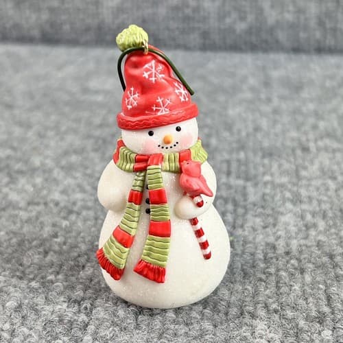 2005 Hallmark Keepsake A Happy Little Snowman Ornament Scarf Cardinal - Thumbnail 3