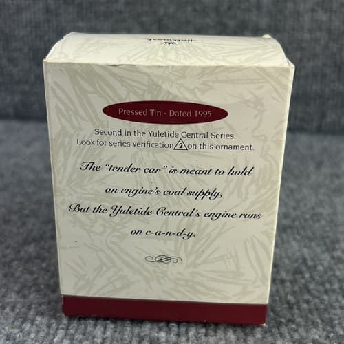 VTG 1995 Hallmark Keepsake Ornament "Yuletide Central" Pressed Tin - Thumbnail 2