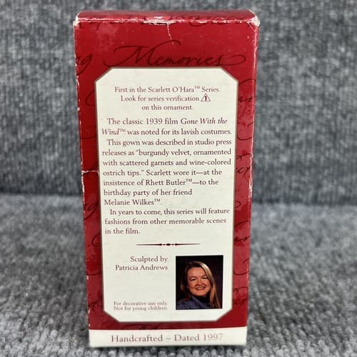 Vintage 1997 Hallmark Keepsake Ornament Scarlett O' Hara Collector's Series - Thumbnail 3