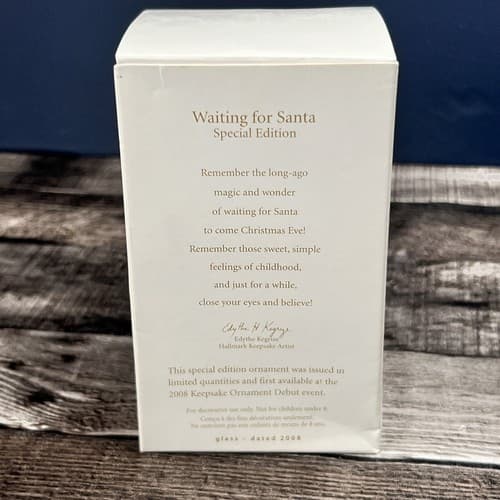 WAITING FOR SANTA 2008 Hallmark Keepsake Ornament NORMAN ROCKWELL - Thumbnail 2