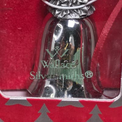 Vintage Pewter Mini Bell by Wallace Silver Four Calling Birds Year 2000 3.5 In - Thumbnail 2