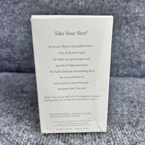 Hallmark Keepsake “Take Your Shot” Soccer Ornament Battery Operated - Thumbnail 2