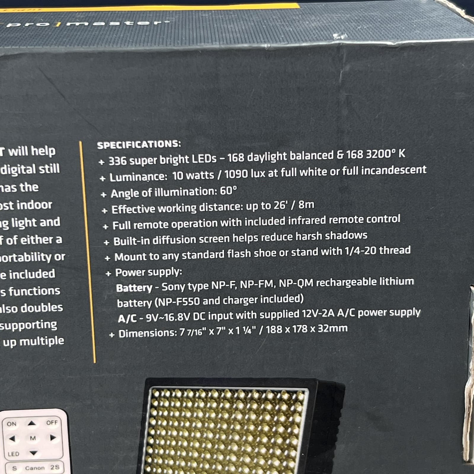 ProMaster Vari-Temp Camera / Camcorder LED Light Panel 2437 - Thumbnail 6