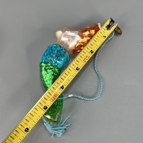Vintage SCF Mermaid faux Pearls Hanging Ornament with Gold Charm - Thumbnail 7