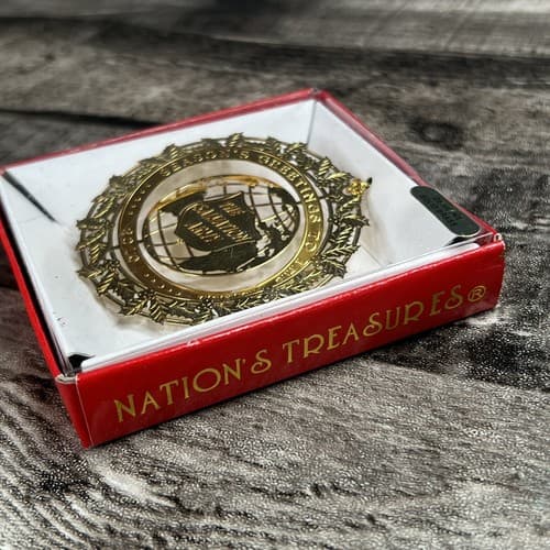 Salvation Army Ornament '10 Seasons Greetings Nations Treasures Solid Brass Xmas - Thumbnail 3