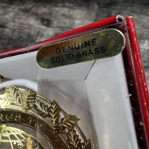 Salvation Army Ornament '10 Seasons Greetings Nations Treasures Solid Brass Xmas - Thumbnail 2
