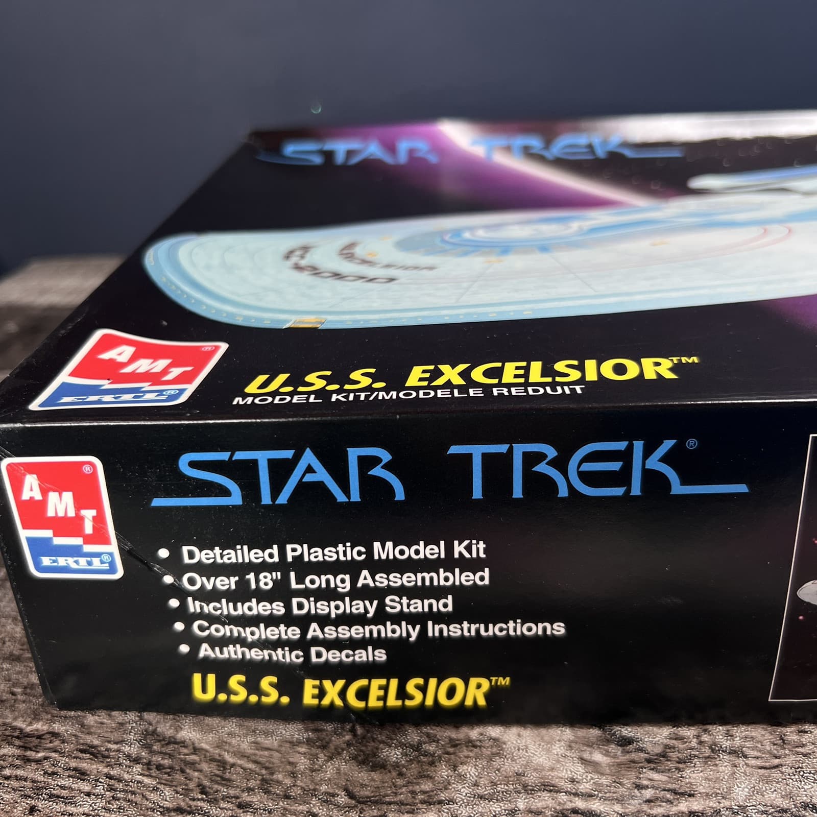Vintage 1994 Star Trek U.S.S. #6630 Excelsior AMT Ertl Model Kit Open Box - Thumbnail 4