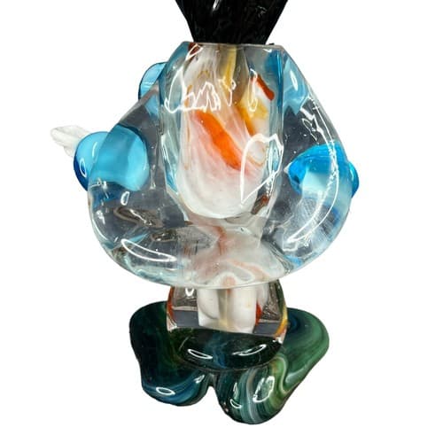 Vintage Murano 10.5" Hand Blown Glass Creepy Clown Figurine MCM - Thumbnail 11