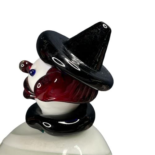 Vintage MURANO 6.5" Venetian Blown Art Glass Clown Figurine MCM Rare - Thumbnail 3