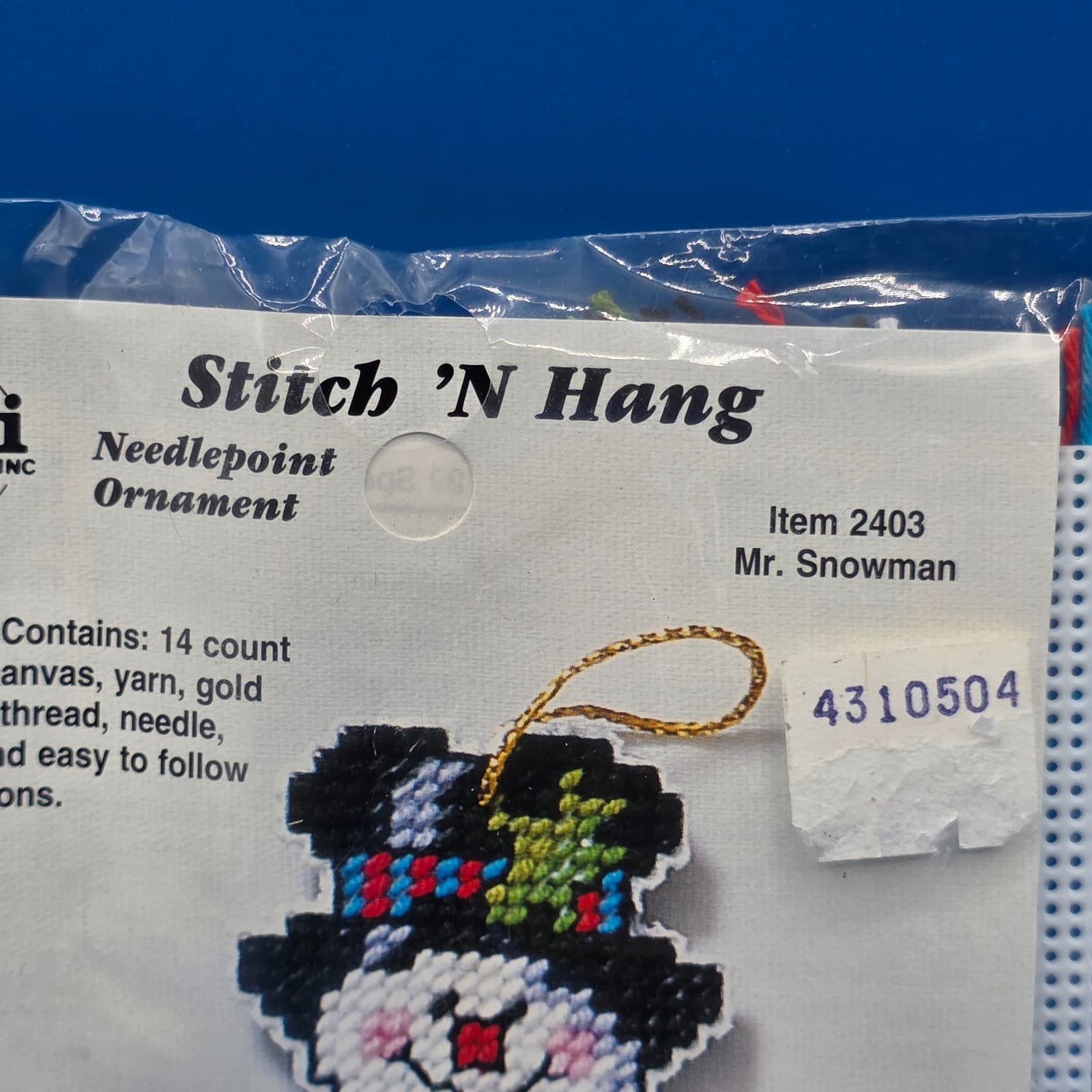 Cross Stitch Kit Stitch 'N Hang Mr Snowmen Ornaments By NMI 2403 - Thumbnail 2