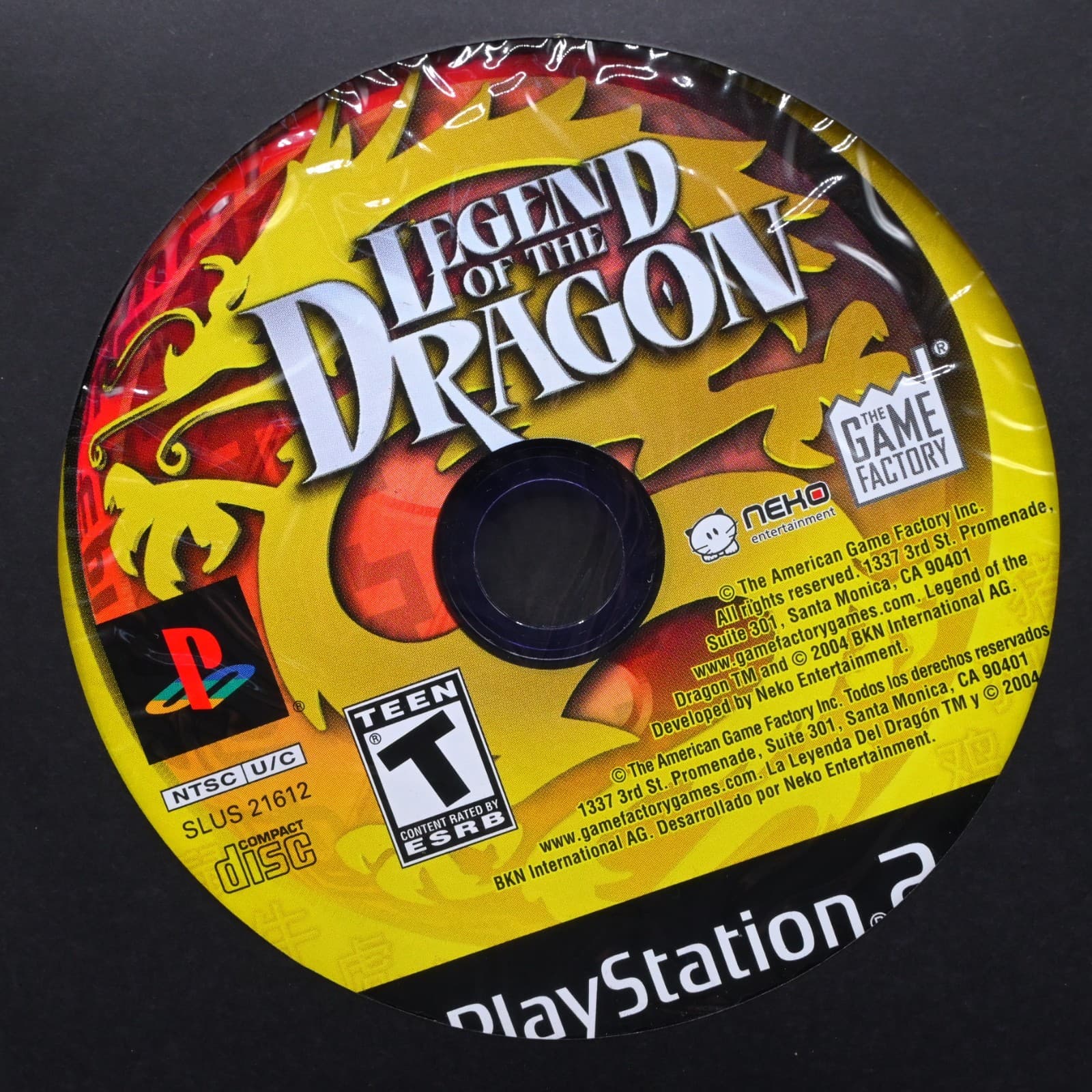 Legend of the Dragon (Sony PlayStation 2, 2007) Disc Only - Thumbnail 2