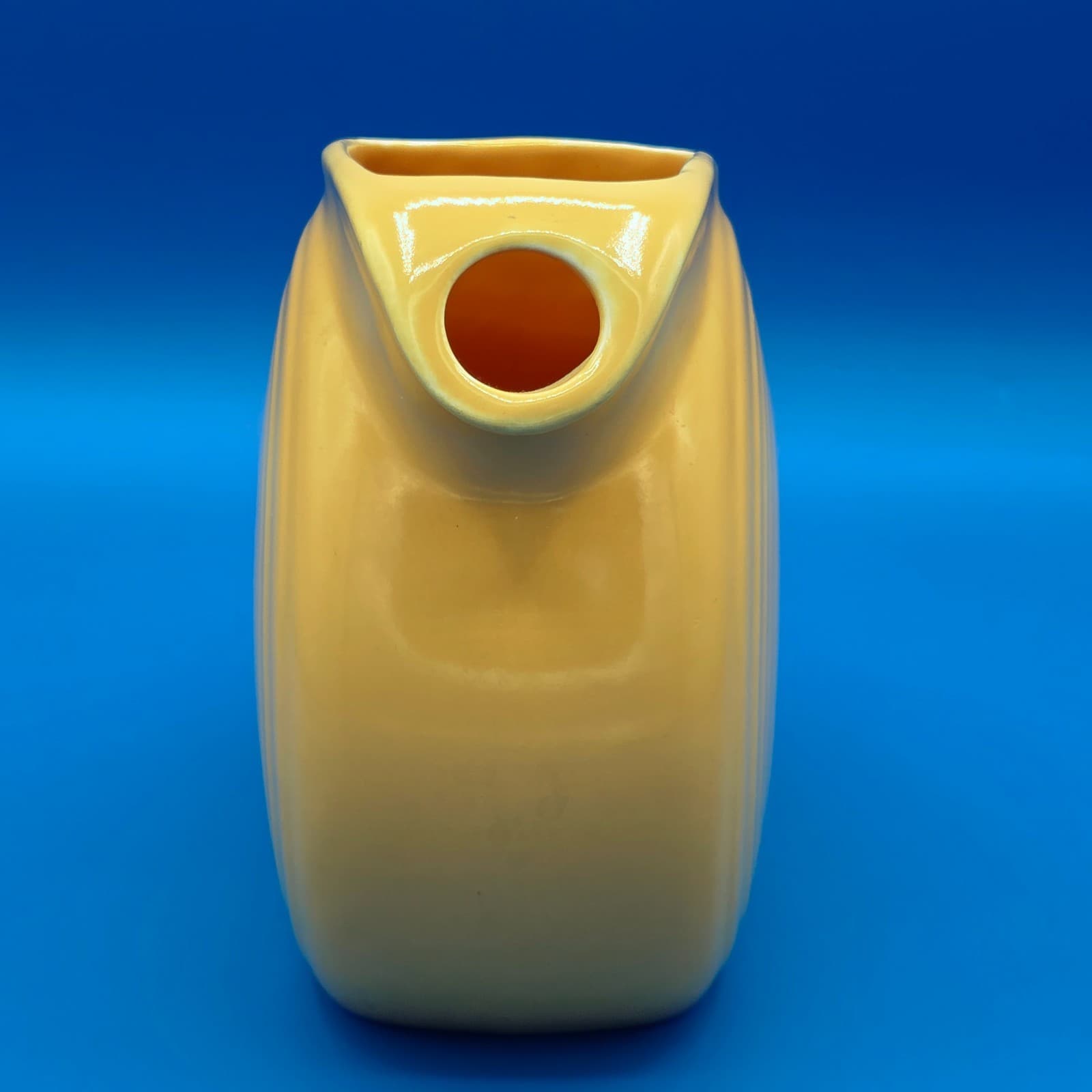 Vintage Fiesta Fiestaware Juice Disk Pitcher 6" Yellow - Thumbnail 3