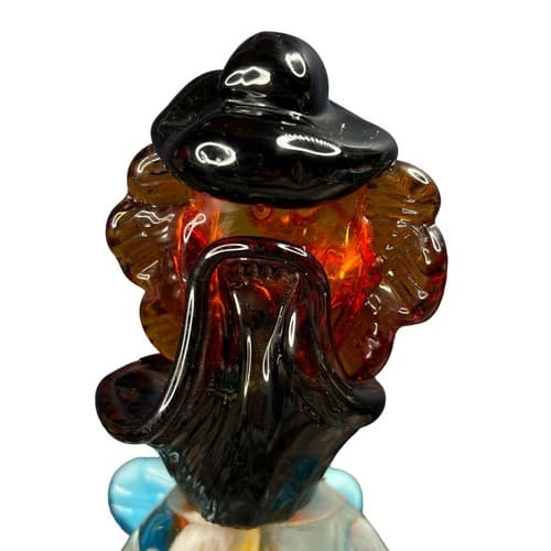 Vintage Murano 10.5" Hand Blown Glass Creepy Clown Figurine MCM - Thumbnail 6