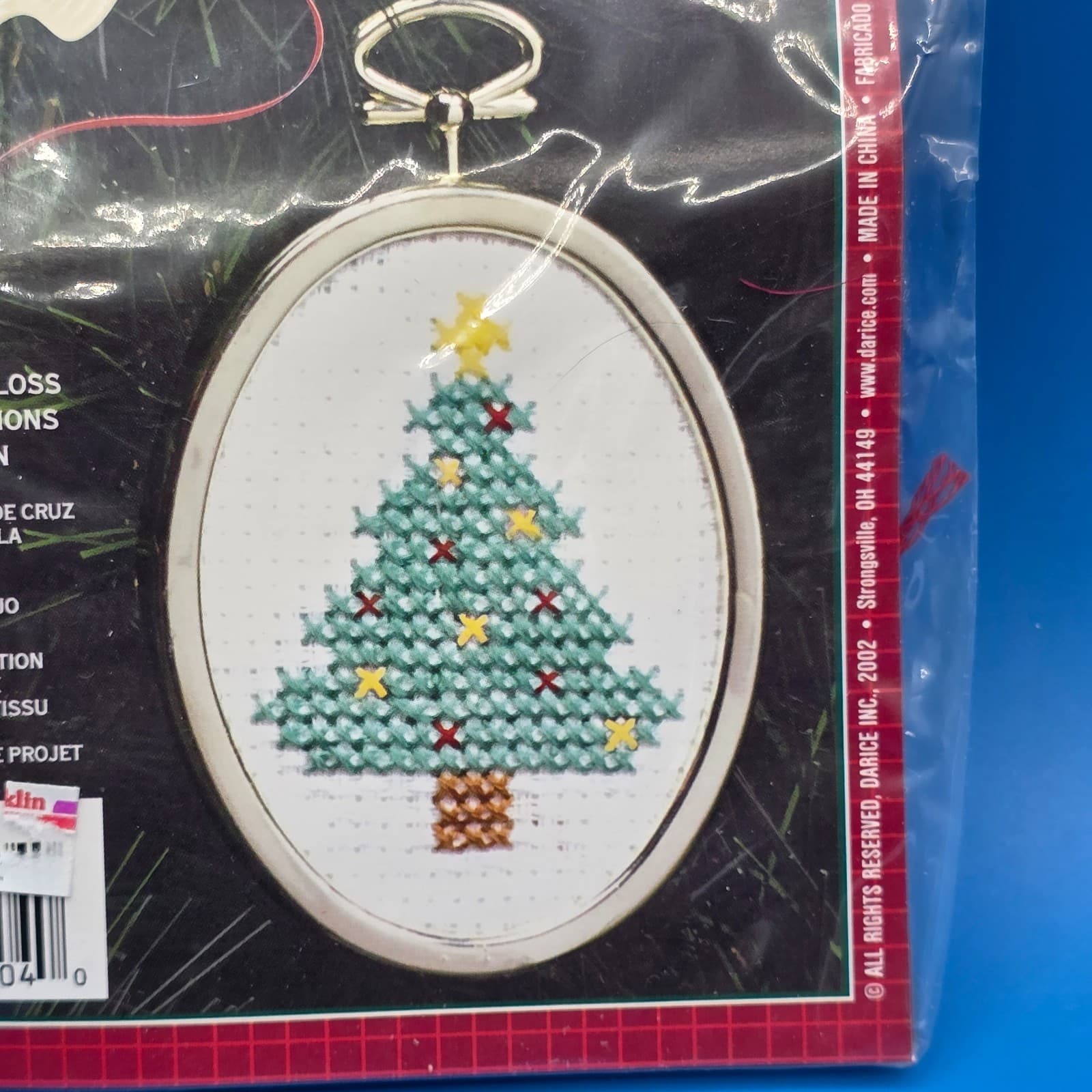 Vintage Darice Cross Stitch Ornament Kit CANDLES - Thumbnail 6