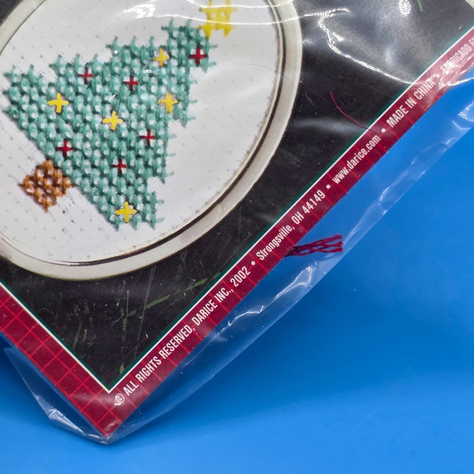 Vintage Darice Cross Stitch Ornament Kit CHRISTMAS TREE - Thumbnail 3