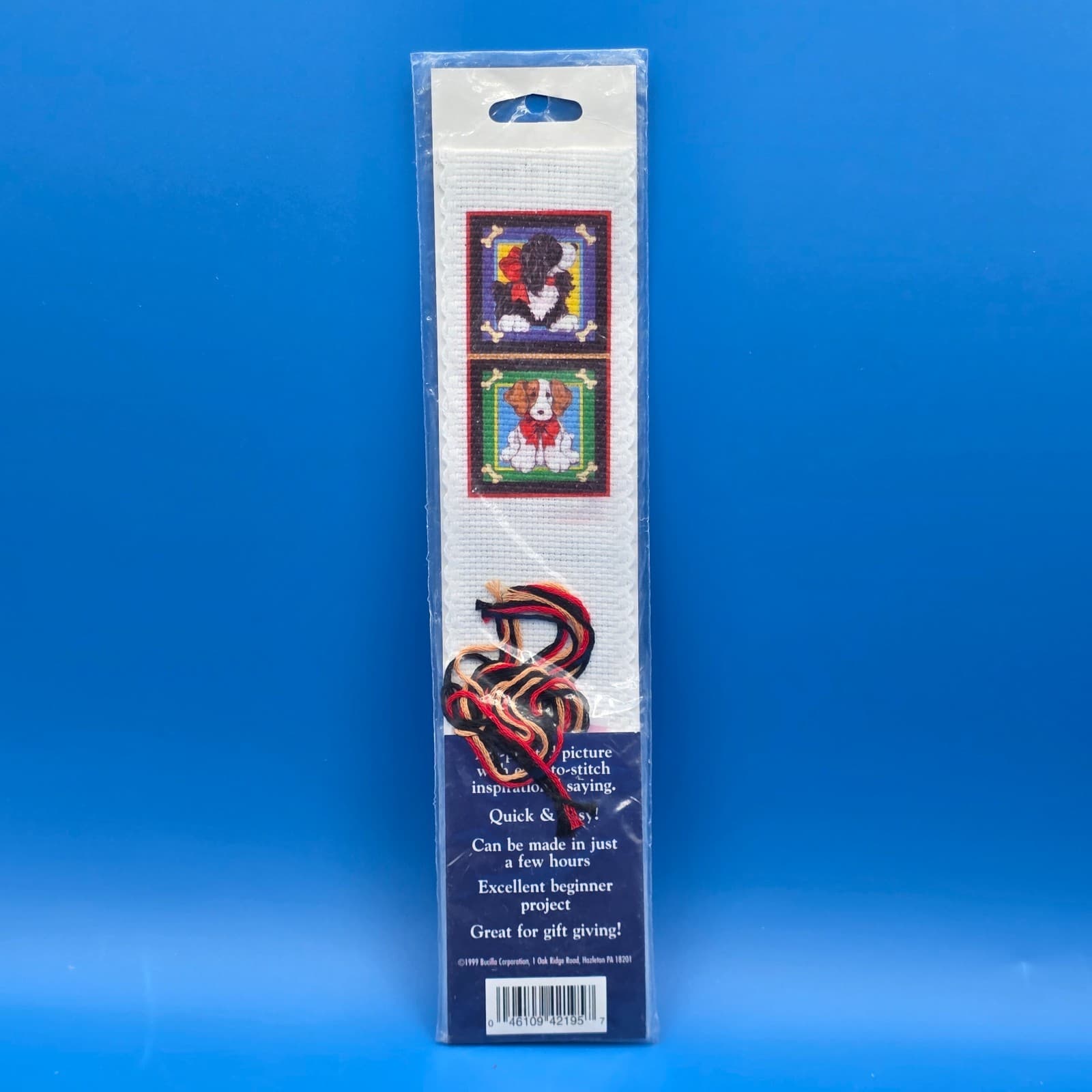 1999 Bucilla Needlepoint #42195 Puppies Bookmarks - Thumbnail 3