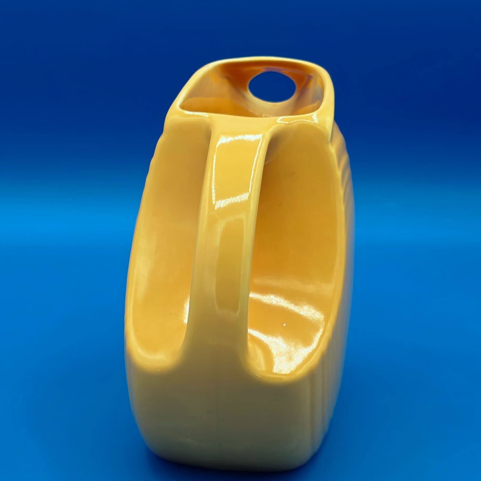 Vintage Fiesta Fiestaware Juice Disk Pitcher 6" Yellow - Thumbnail 5