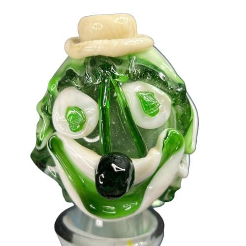 VTG Murano Art Glass 13" Clown Decanter Bottle Hand Blown Style Figurine - Thumbnail 2