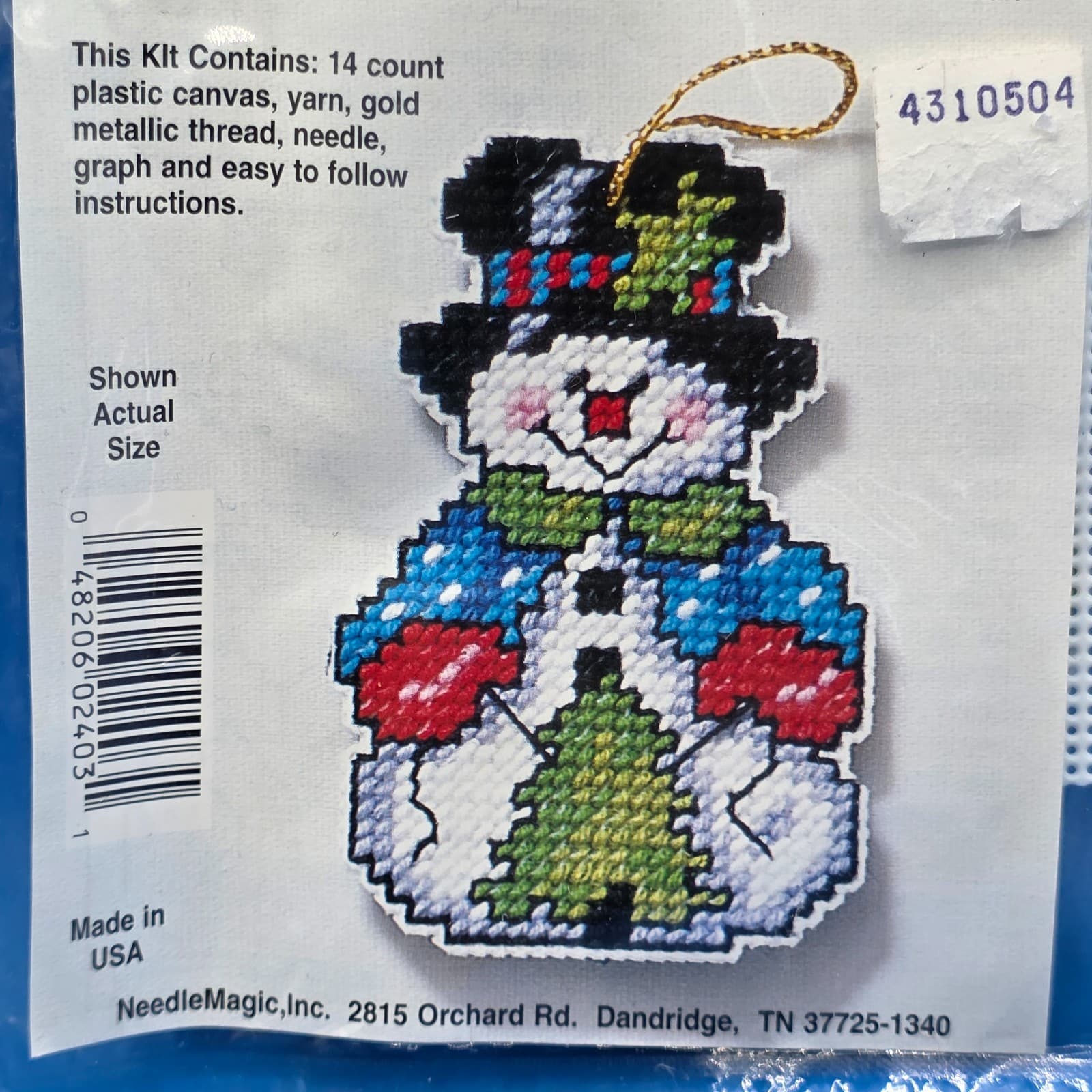 Cross Stitch Kit Stitch 'N Hang Mr Snowmen Ornaments By NMI 2403 - Thumbnail 3